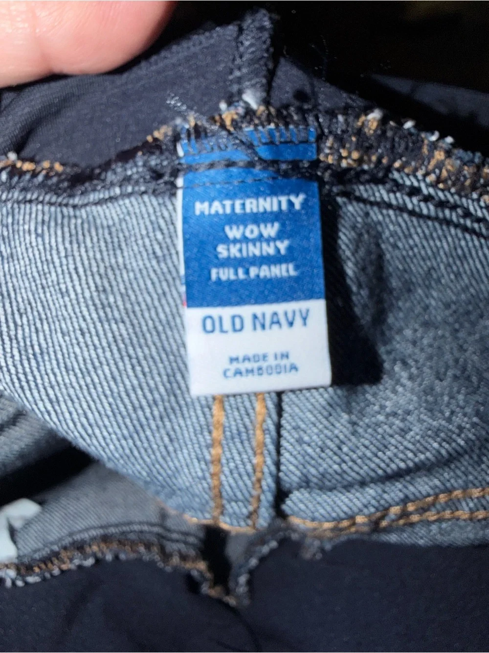 Old Navy Maternity Wow Skinny denim jeans full belly panel Plus Size 16 Long